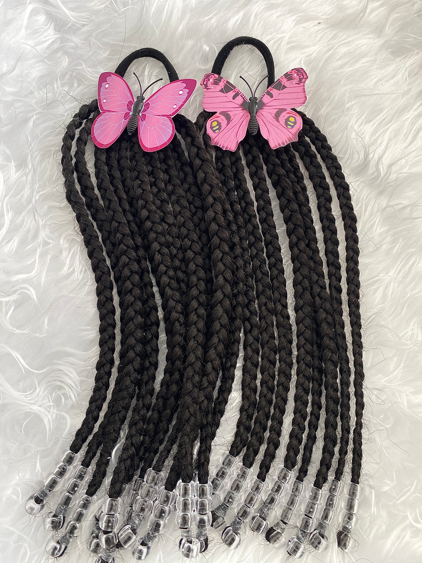 Braided ponytail with beads set