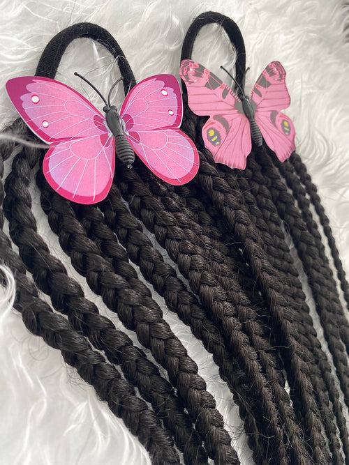 Braided ponytail with beads set