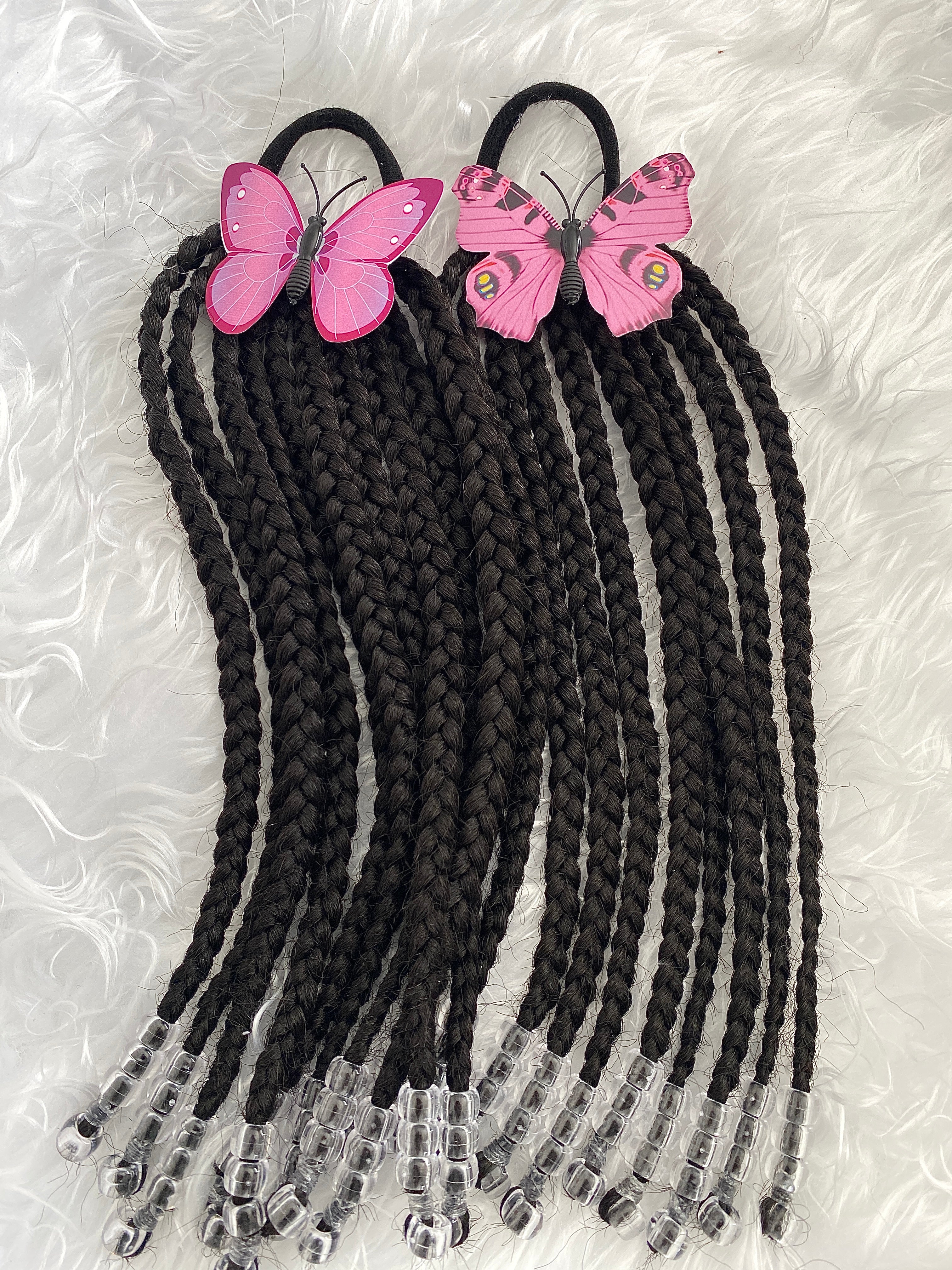 Braided ponytail with beads set